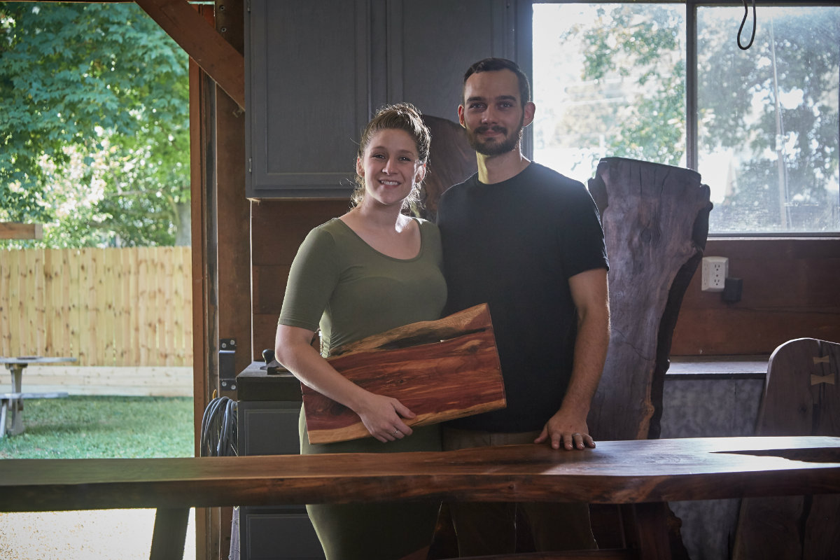 Krista and Josh Weber of Timber Woodcraft in Kentucky